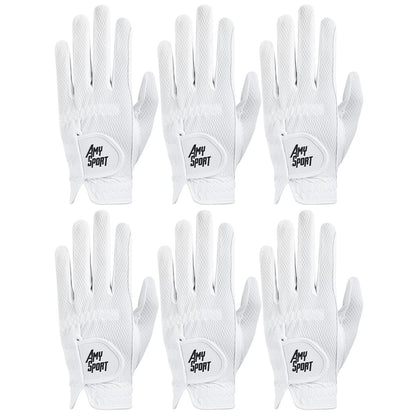 Golf Gloves Men Left Right Hand Rain Grip Hot Wet Weather Value 3/6 Pack, Men‘s Golf Glove All Weather Grip in S M M/L L XL