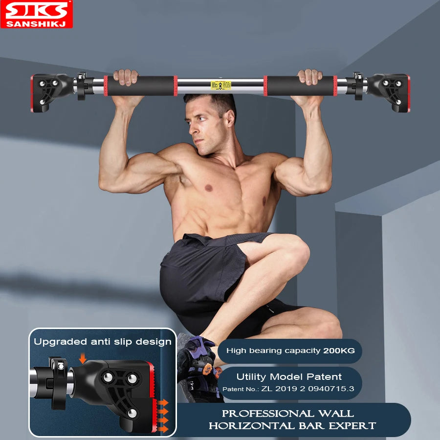 Professional Non-Skid Horizontal Bar, Indoor Pull Up Bar, No Drilling Suspender, Pull-up Fitness Equipment