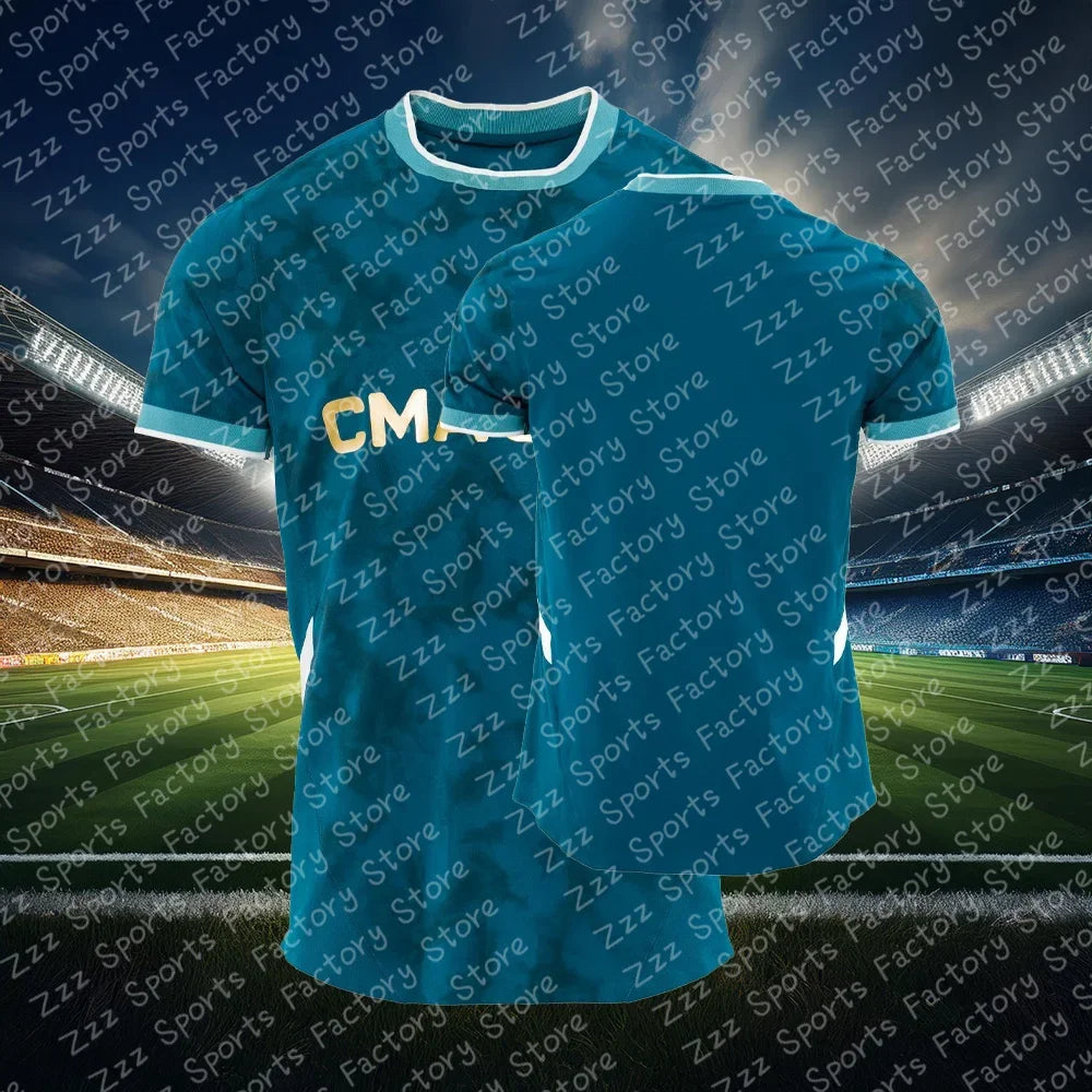 Kids Summer Soccer Training Clothing New Arrival Ligue 1 Olympique Marseille Home/Away Football Jersey Men's Oversized T Shirt