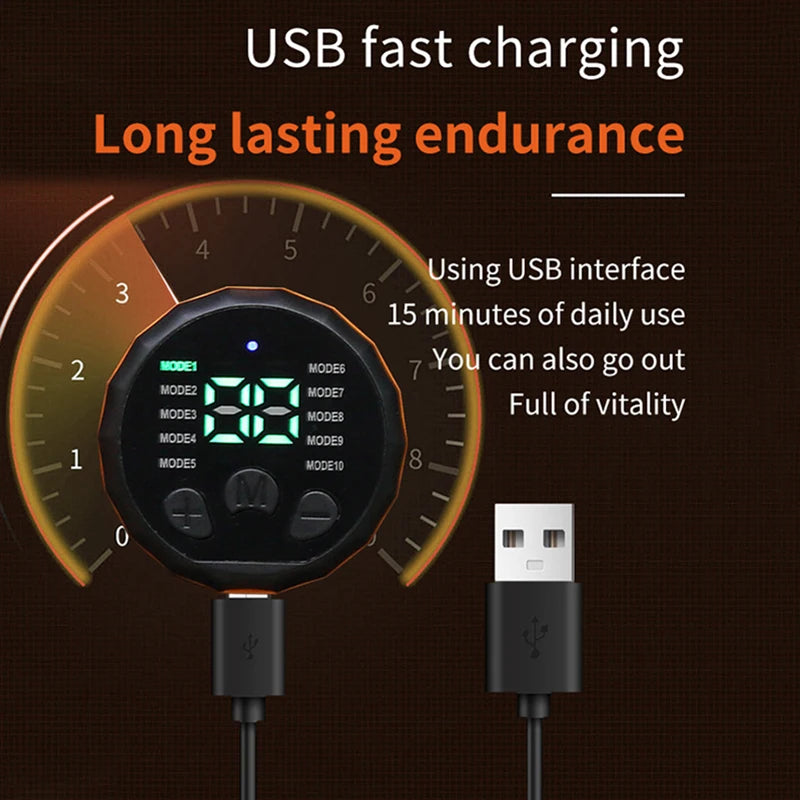 Abdominal Muscle Toner EMS Muscle Stimulator Electric Toning Belt Waist Trainer USB Recharge Body Weight Loss Fitness Massager