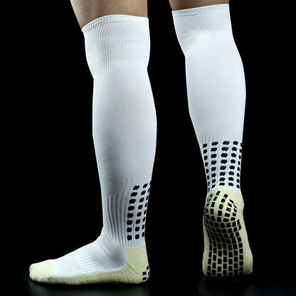 1 Pair of Men's Professional Soccer Socks - Anti-Slip Silica Gel Sweat Absorbing Athletic Sport Socks Super Bowl Football Socks