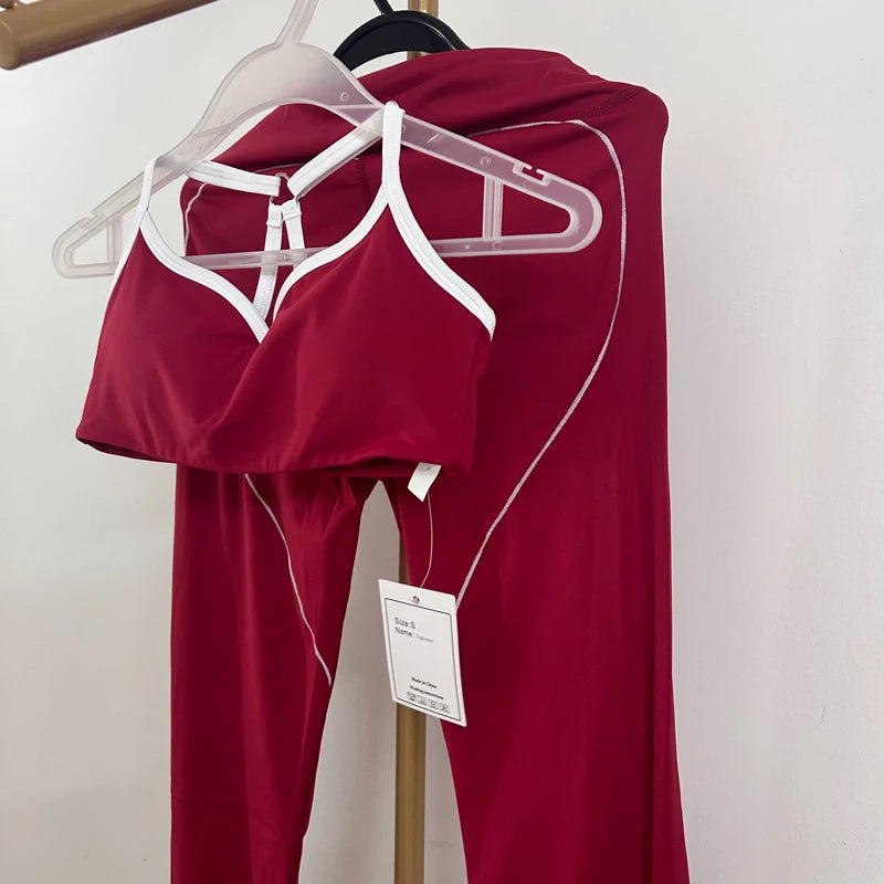 Tie-dye yoga suit long-sleeved hip-lifting trousers fitness clothes hollow seamless training sportswear yoga set sport set women