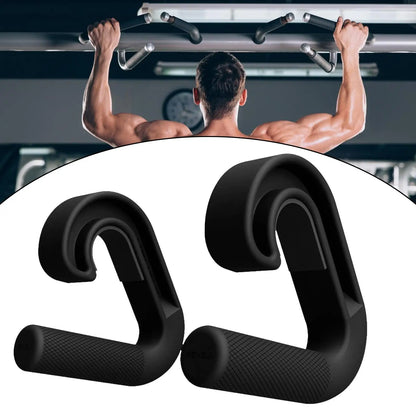 2 Pcs Hook Fitness Handle Multi-functional Exercise Suspension Grip Pull Down Machine Attachment Non Slip for Gym Strength Train