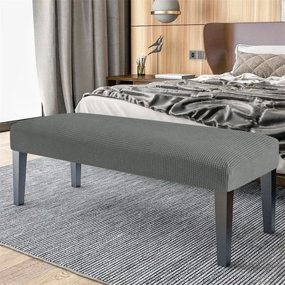 Stretch Dining Bench Covers Polar Fleece Long Bench Covers Anti-Dust Piano Stool Cover Removable Seat Protector Home Decor