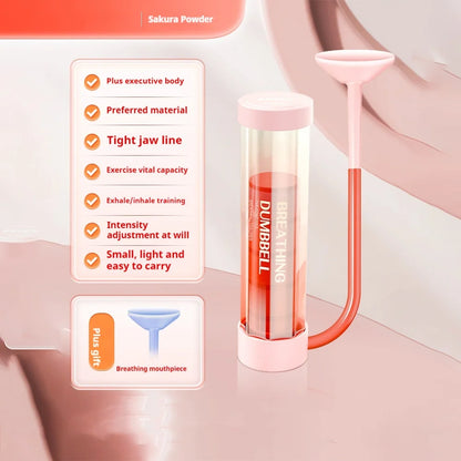 Adjustable Diaphragm Breathing Dumbbell Trainer for Core Strength Facial Toning Lung Capacity Expander