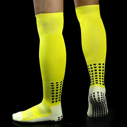 1 Pair of Men's Professional Soccer Socks - Anti-Slip Silica Gel Sweat Absorbing Athletic Sport Socks Super Bowl Football Socks