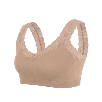 Lace Anti-slip Sports Bra Base Vest Top Sexy Push Up Bras For Women Beauty Back Wrap Chest Lingerie