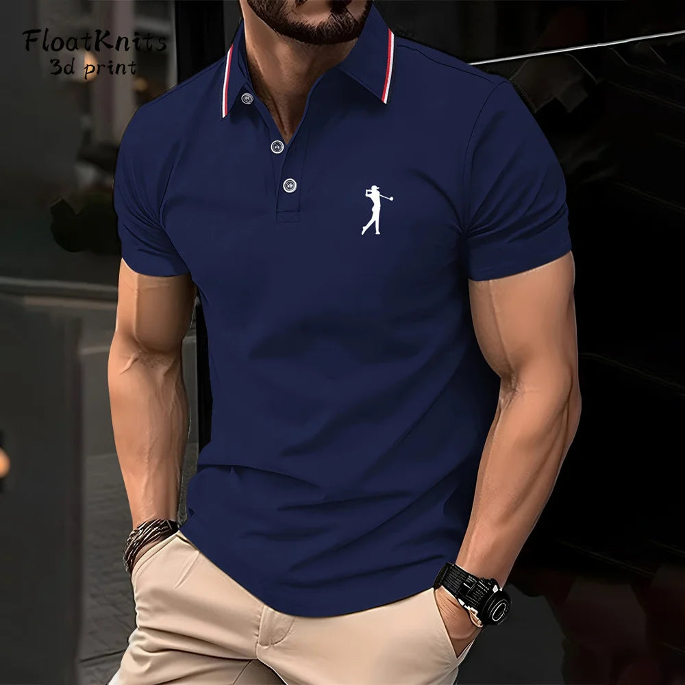 Golf Clothing Fashion Short Sleeve Tee Polo Shirts for Men Summer T Shirt Man New in Tops & Tees Trendy Lapel Polo Business Tops