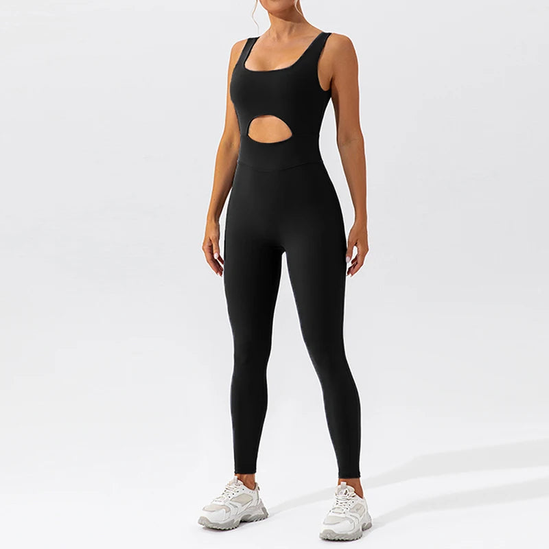 Yoga Jumpsuit For Women Backless Sexy One-piece Bodysuit Fitness Set Breathable Gym Clothing Running Sportswear Outfits