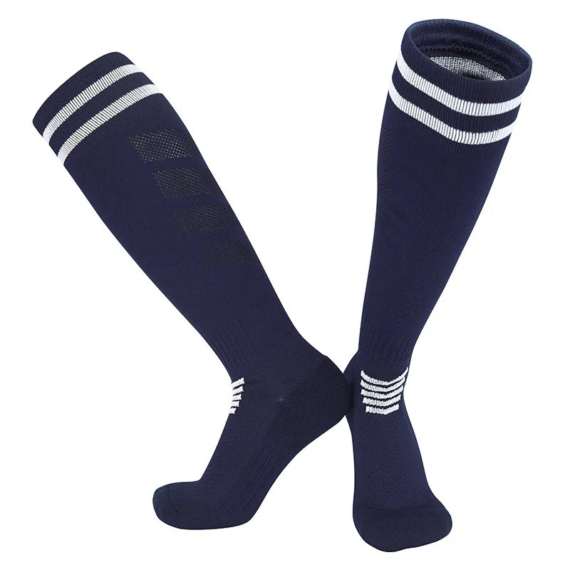 Towel Bottom Soccer Socks Breathable Knee High Training Long Stocking Adults Youths Kids Practical Competition Football Socks