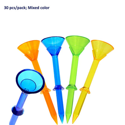 30pcs/pack Large Golf Tees TE017 Three layer Plastic Golf Tees Transparent Golf Seat