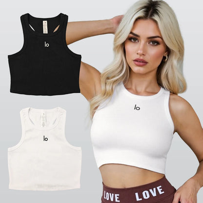 Yoga Sports Vest   Women Vest Sleeveless Seamless Knit Sexy Crop Fitness Running I Shape Vest Y2k Top Vest Crop Tops