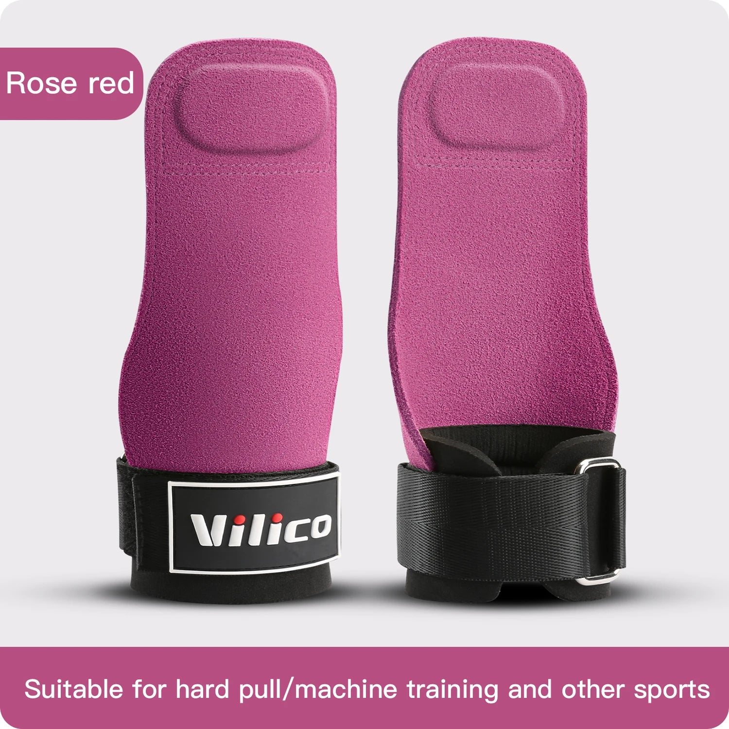 Gym Grips For Men Women Cowhide Palm Guards Weightlifting Fitness Workout Gloves Grips with Wrist Wraps Training Equipment