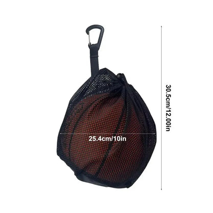 Portable Drawstring Basketball Backpack Mesh Bag Football Soccer Volleyball Ball Storage Bags Outdoor Sports Traveling Gym Yoga