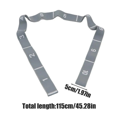 Resistance Band Leg Stretcher With 10 Loops Fitness Strap Elastic Strength Bands For Pilates Yoga Dance And Gymnastics Exercise