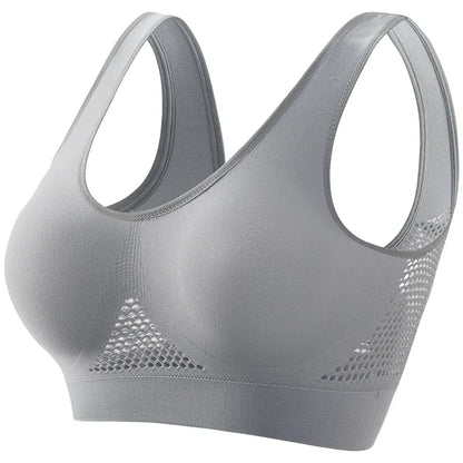 Seamless Bras For Women Breathable Hollow Sports Bra Wireless Crop Top Sexy Lingerie Push Up Brassiere Comfort Tops S-5XL