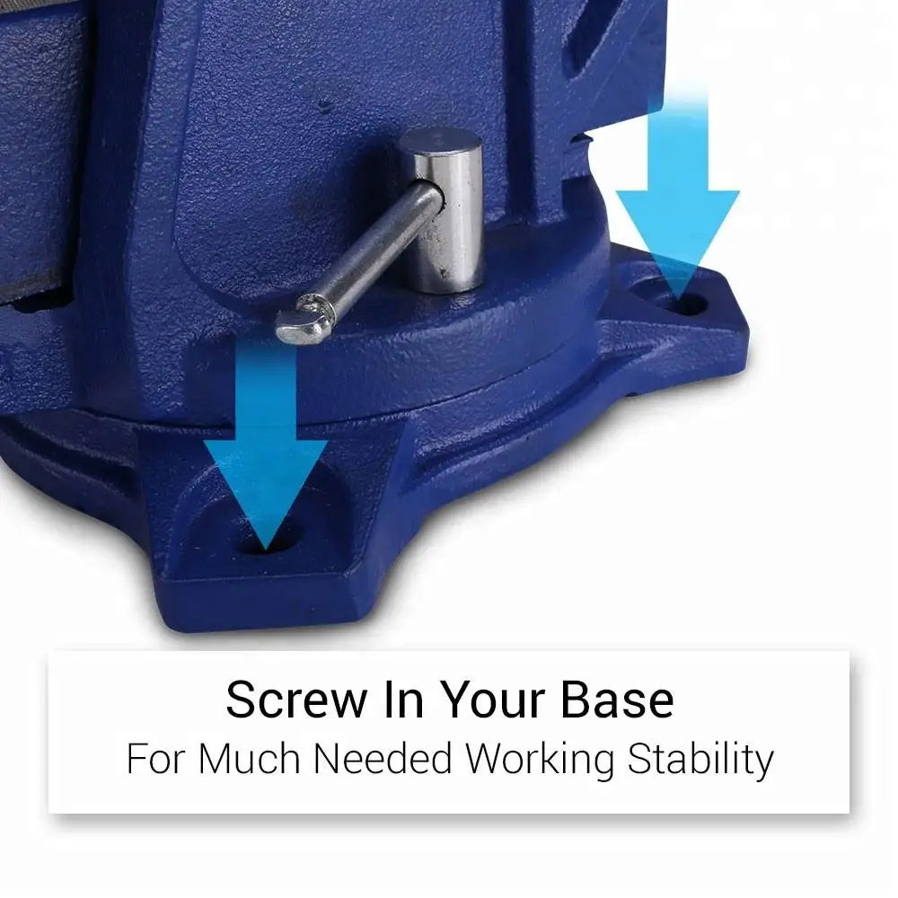 Work Bench,3/4/5/6/8/10 Inch Various Types of Multipurpose Cast Iron Bench Vises With Rotating Base,Small Bench Clamp