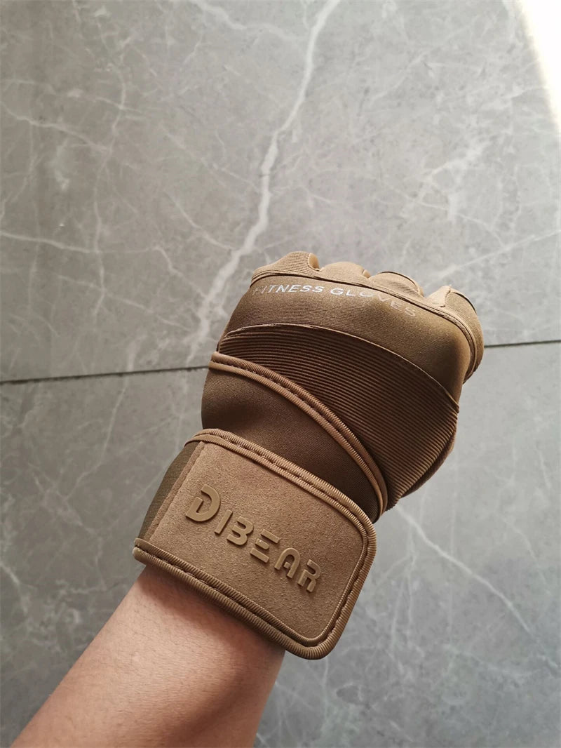 Half Finger Bodybuilding Gym Gloves Weightlifting Dumbbell Kettlebell Training Workout Fitness Gloves For Man  Women