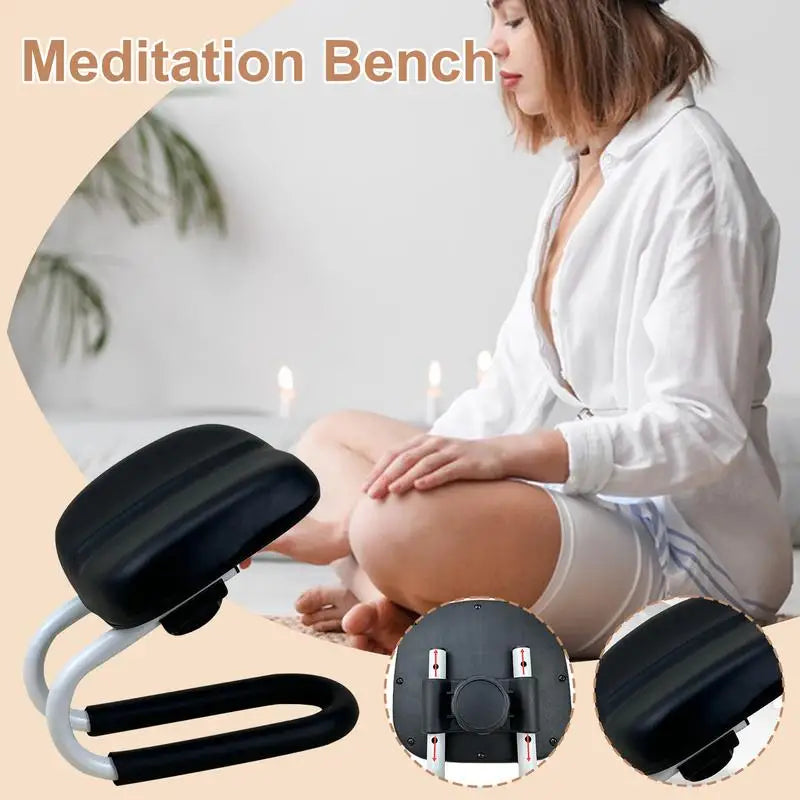 Praying Meditation Stool Adjustable Height Kneelers With Sponge Cushion Non-slip Leg Sleeve Bench Seat Meditation