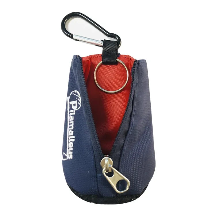 Portable Golf Ball Bag - Small Waist Pack with Cleaning Cloth, Convenient Golf Accessory Pouch for Tees & Markers"