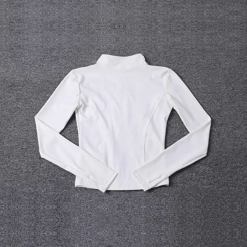 Sport Jacket Yoga Tops Women's Costume Long Sleeve Gmy Shirt Workout Coat Gym Training Woman Clothing Sportswear 2025 Summer