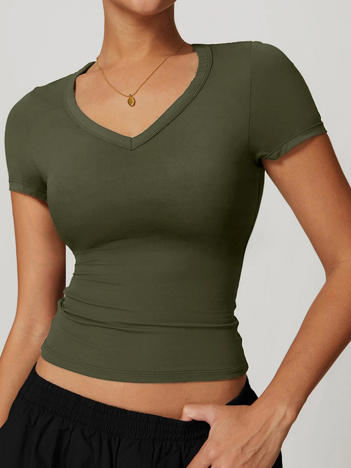 T-shirts, quick drying yoga clothes, short sleeved fitness tops, cover up shirts, outdoor running sports, short sleeved women's