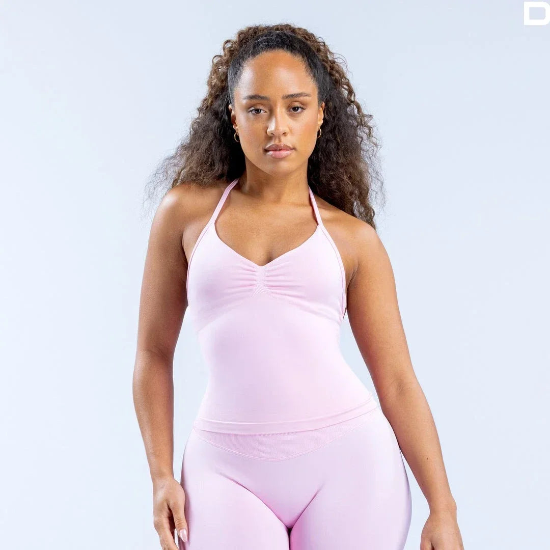 Impact Dynamic New Longline Strappy Halterneck Top Yoga Gym Bras Cups Women Workout Sexy Clothing Gym Top Halter Sport Bras