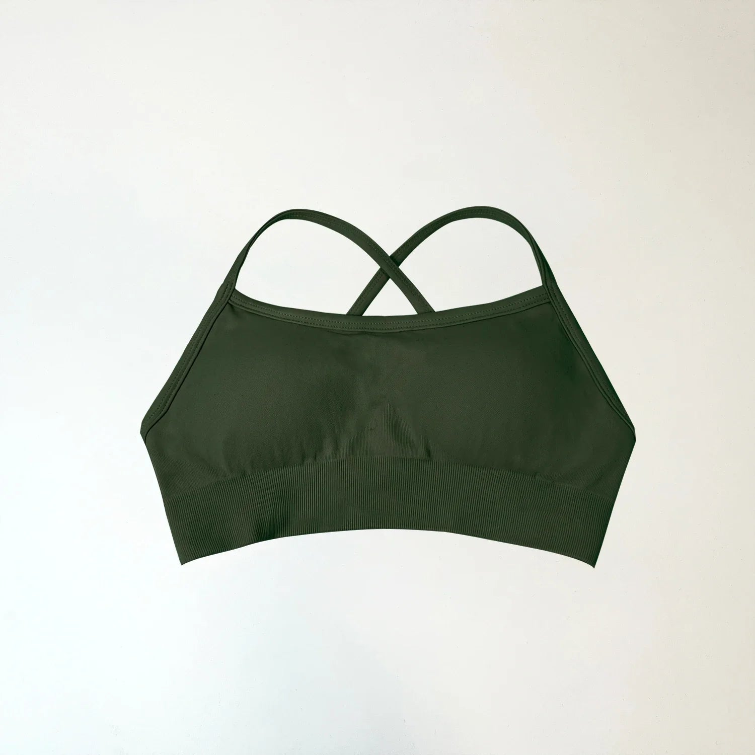 Backless Sports Bra High Support Fitness Underwear Back Cross Gym Crop Top Women Training Running Workout Seamless Bras