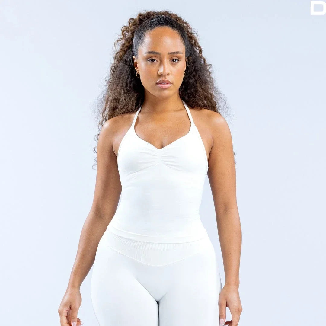 Impact Dynamic New Longline Strappy Halterneck Top Yoga Gym Bras Cups Women Workout Sexy Clothing Gym Top Halter Sport Bras