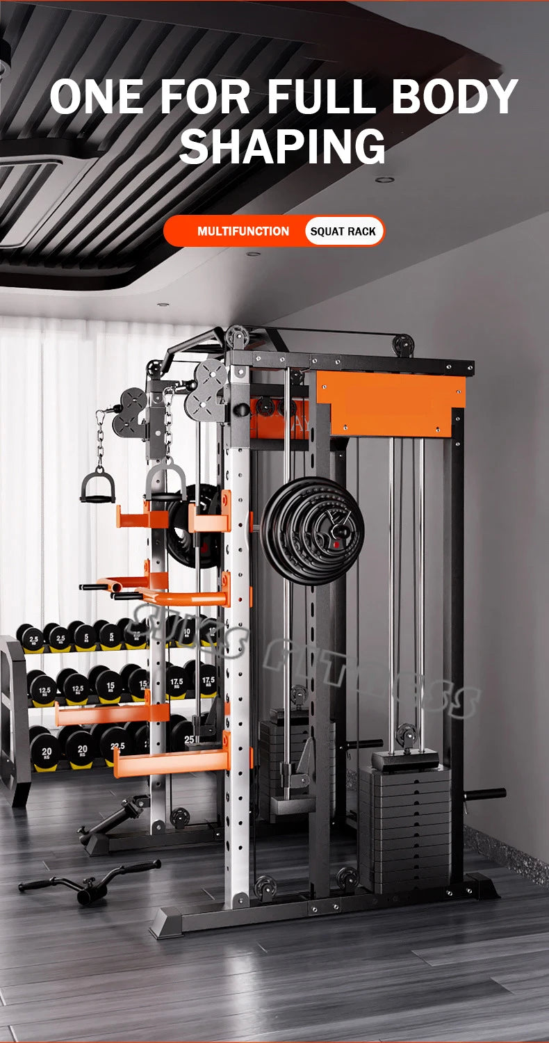 Household & Gym Combination Multifunctional Flying Bird Gantry, Comprehensive Trainer Fitness Equipment, Squat Stand