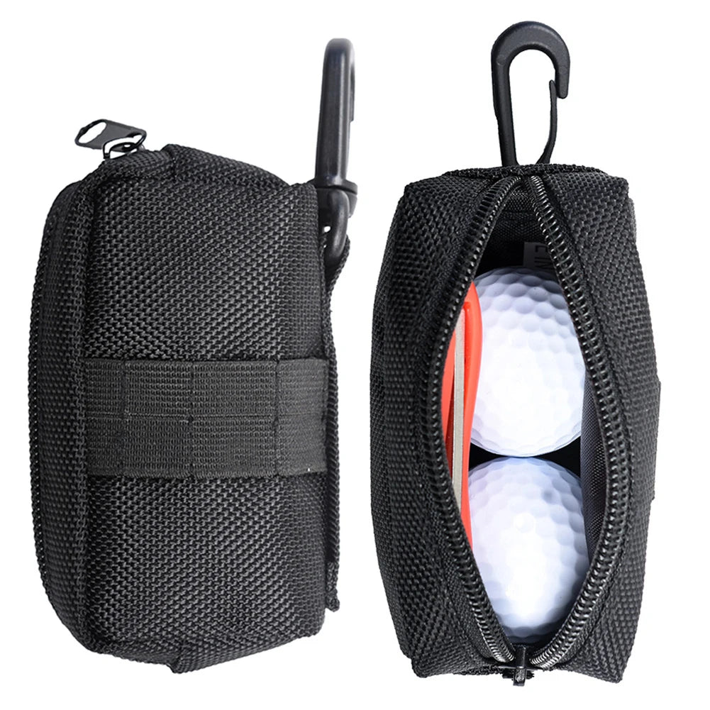 Golf Ball Case Waist Holder Bag Golf Accessories Waist Bag with Clip Golf Ball Waist Bag Golf Ball Storage Bag for Men and Women