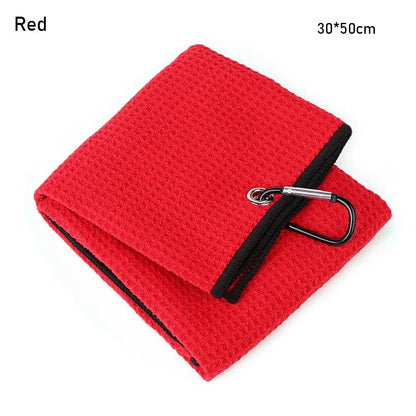 8 Colors Balls Hands Microfiber With Carabiner Hook Golf Towel Cleaning Towels Cleans Clubs