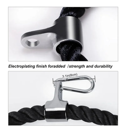 Tricep Rope Cable Attachment – Push/Pull Gym Handle