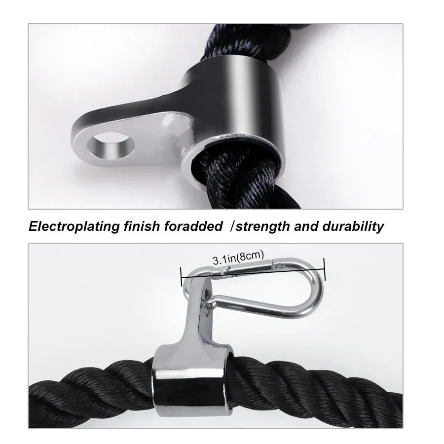 Tricep Rope Cable Attachment – Push/Pull Gym Handle