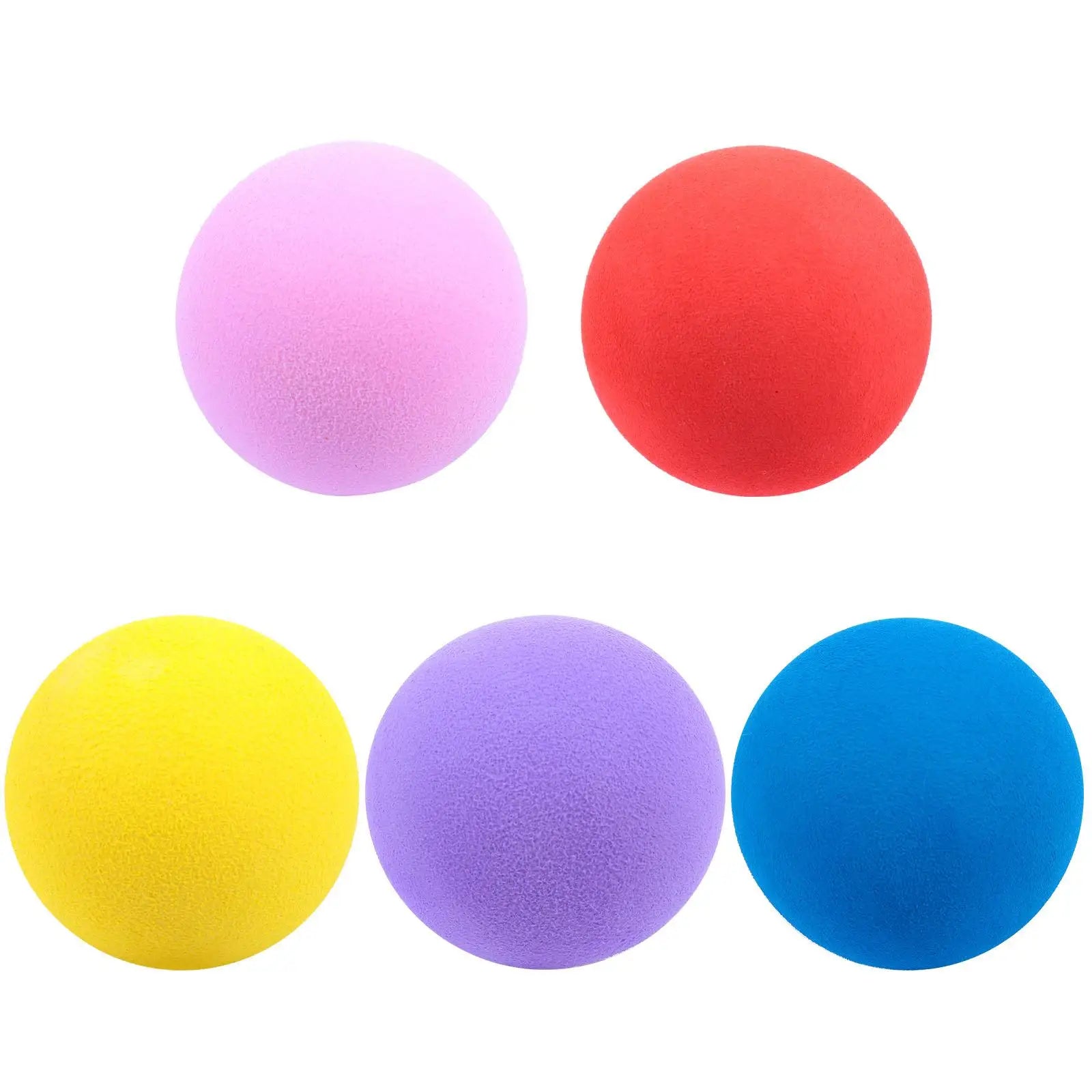 5pcs 60mm Soft Training Balls for Indoor Practice Bright Color Lightweight Portable Eva Material Golf Supplies