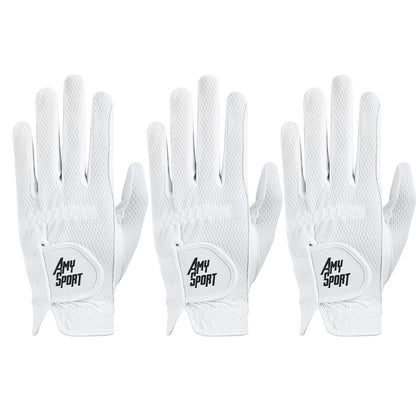 Golf Gloves Men Left Right Hand Rain Grip Hot Wet Weather Value 3/6 Pack, Men‘s Golf Glove All Weather Grip in S M M/L L XL