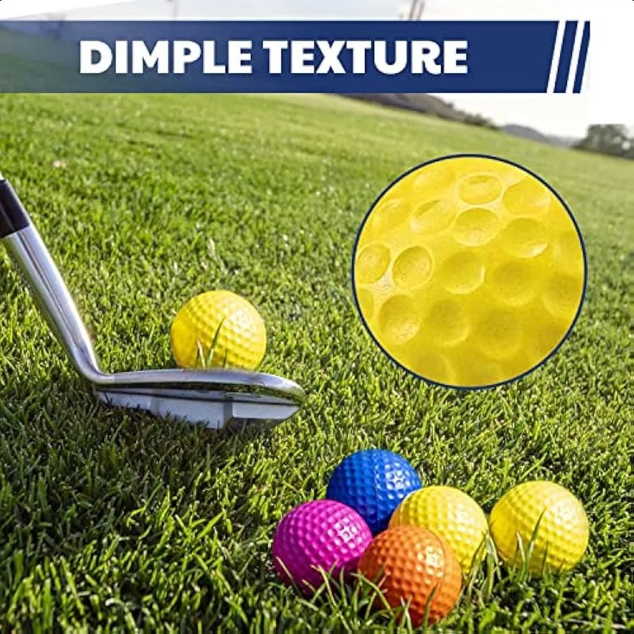 JAYA Foam Golf Practice Balls 24 Pack or 12 Pack Realistic Feel and Limited Flight Soft for Indoor or Outdoor Training