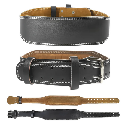 Professional Waist Support Sports Safety Belt Protection Fitness Deep Squat Weightlifting Training Cowhide Weightlift Deadlift