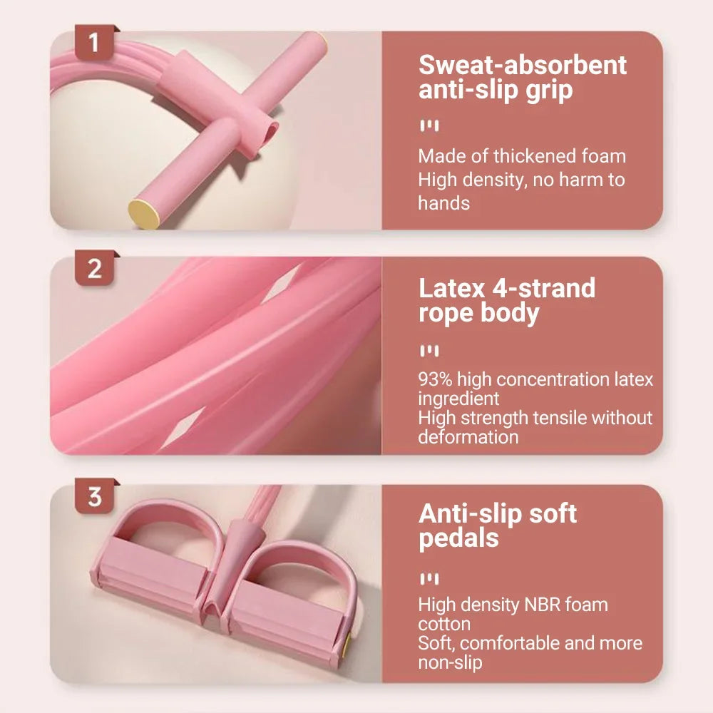 6-Tube Resistance Bands Yoga Pedal Puller