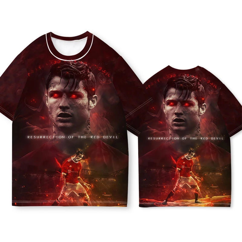 Soccer Star T-shirt Short Sleeve Men and Women Summer 2025 New C Rom Training Clothes Body Shirt Quick Dry and Breathable