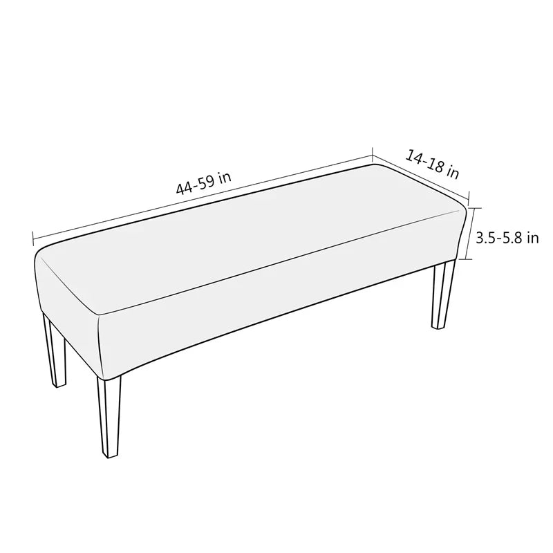 1PC Stretch Jacquard Long Bench Cover Dining Anti-dirty Piano Stool Covers Durable Seat Protector Pad for Living Room Home Decor