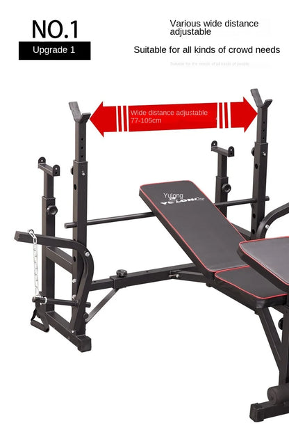 Men's Fitness Equipment, Multifunctional Weightlifting Bed Supplies, Foldable Bench Press, Household Weightlifting Machine