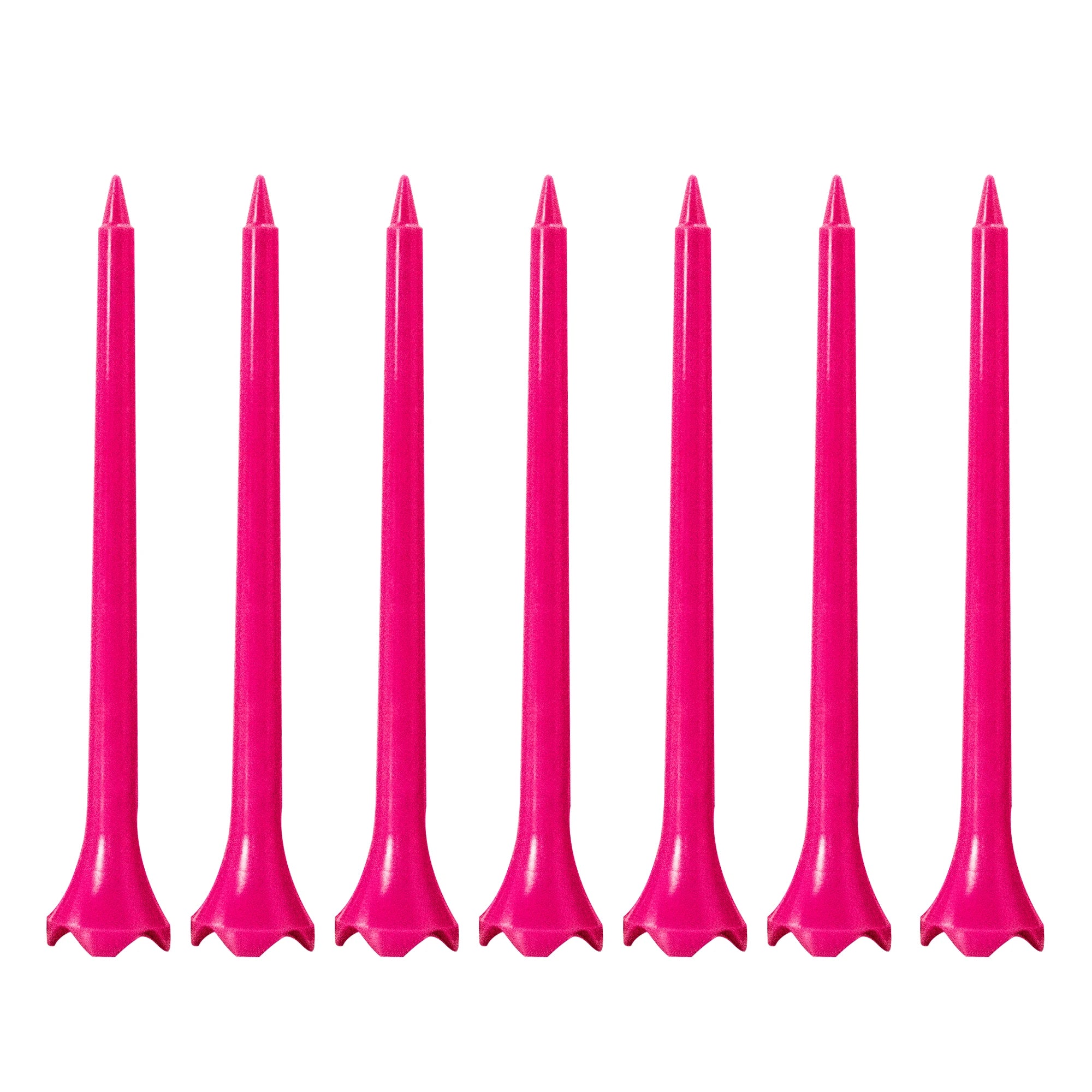 50 pieces of rose red professional durable plastic golf tees, golf tees, golf accessories, 3-1/4 inches