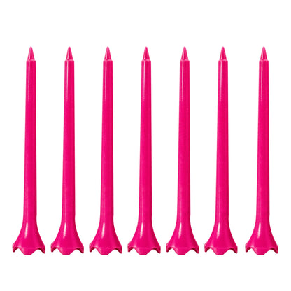 50 pieces of rose red professional durable plastic golf tees, golf tees, golf accessories, 3-1/4 inches