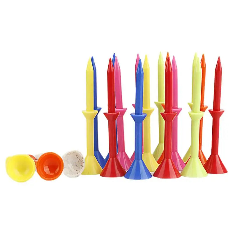 Golf Tees Plastic Tee Value 50 Pcs Durable Colored Tee 83mm golf studs Used for Practice Mat Driving Range accessories
