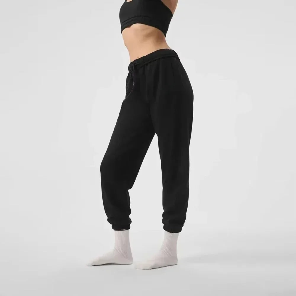 Accolade Yoga Cotton Loose Yoga Hoodie Pull Rope Multi-functional Pure Sports Print Hoodie Top Yoga Hooded Honor Sweatpants