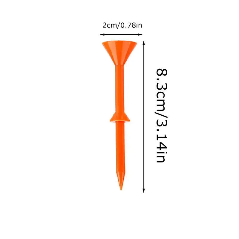 Golf Tees Plastic Tee Value 50 Pcs Durable Colored Tee 83mm golf studs Used for Practice Mat Driving Range accessories