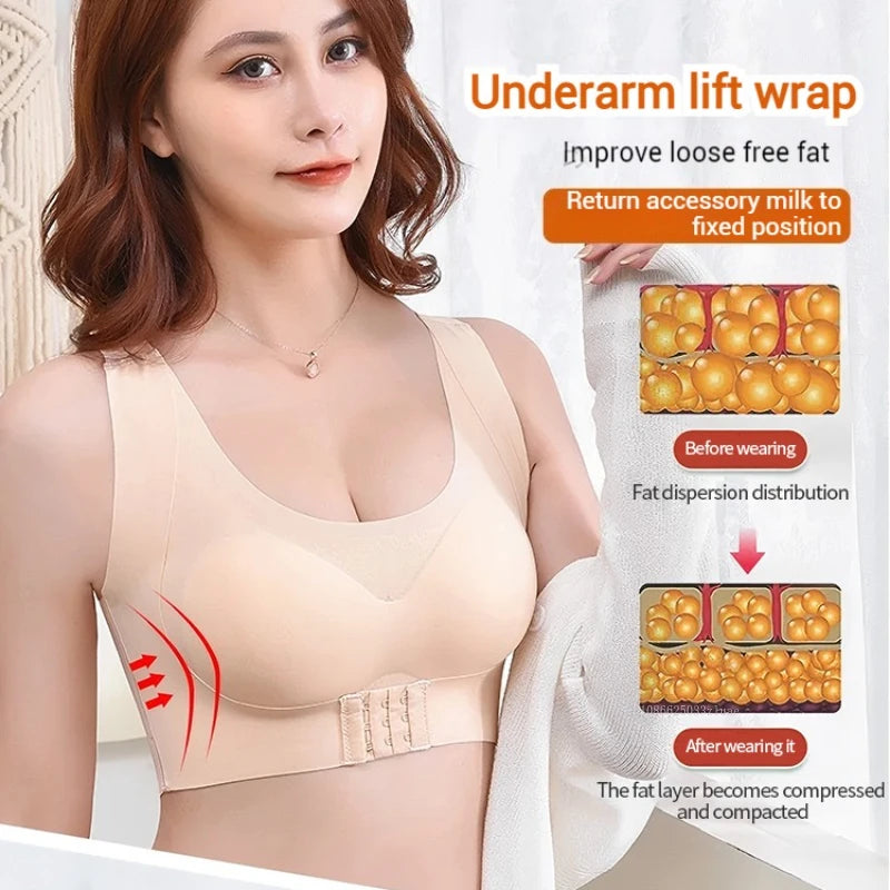 Posture Corrector Sports Bra Seamless Push Up Breathable Bralette Shockproof Sport Hunchback Relief Chest Bra Cross Back Tops