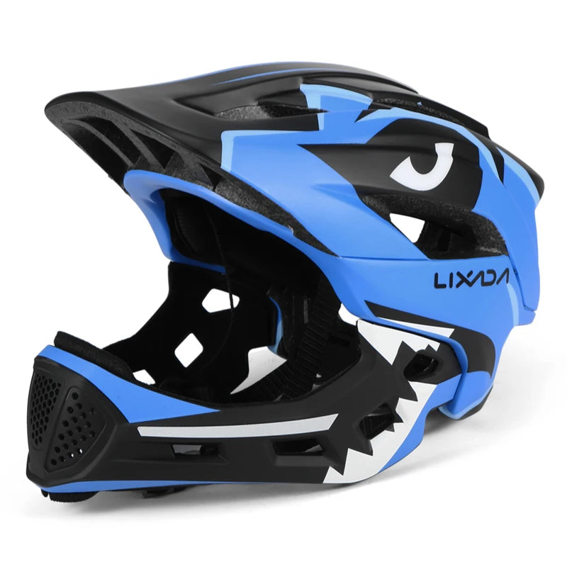 Kids Detachable Full Face Bike Helmet Ultralight Cycling Sports Safety Helmet for Skateboard Scooter Roller Skating