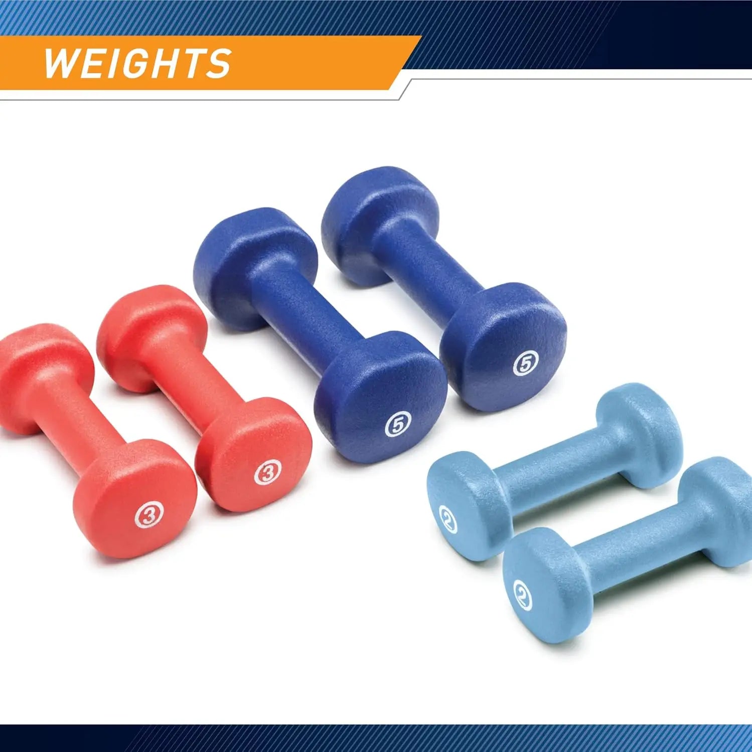Colored Neoprene Dumbbells
